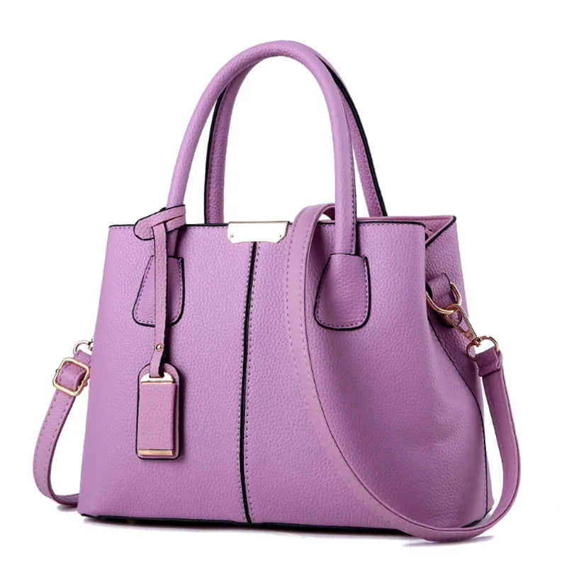 Women Top-Handle Handbags,Elegant Simple Style Leather Shoulder Messenger Bags for Young Ladies 7 Colors