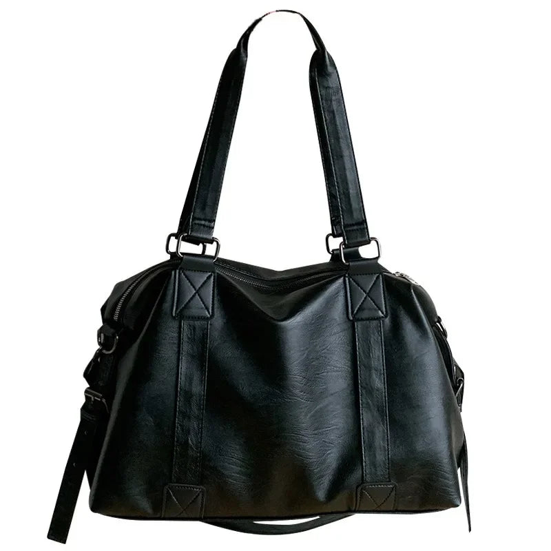 Fashion Tote Bag Leather Women Bag Simplicity Handbag Solid Vintage Shoulder Messenger Bag for Ladies