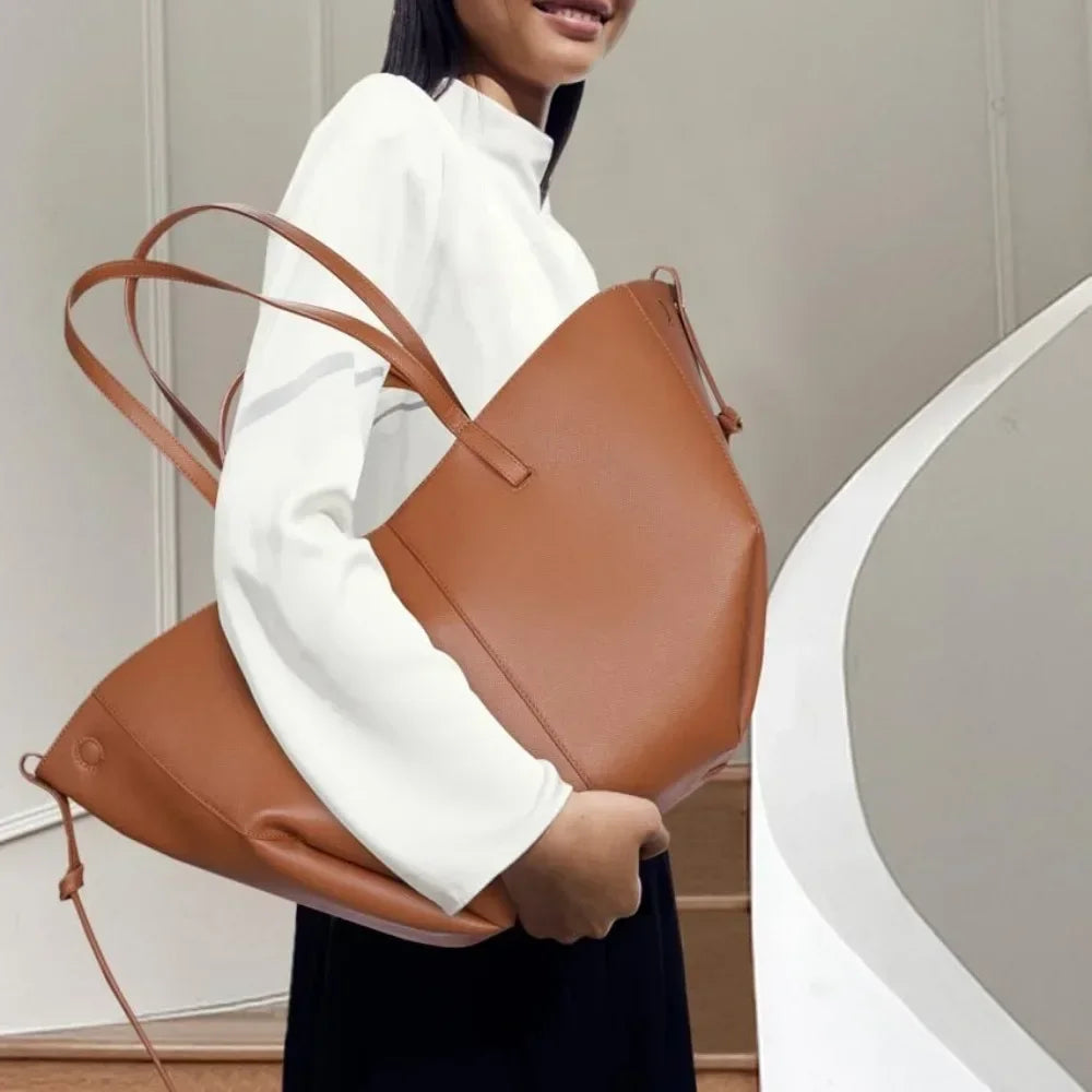 Lady Underarm Tote Bags Women Trendy Handbag Shoulder Bag with Magnetic Closure Leather for Women Trendy Leather Shoulder Bag
